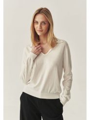 TATUUM Sweter w kolorze kremowym rozmiar: L. Brązowe swetry klasyczne damskie TATUUM, l, z kaszmiru, bez kołnierzyka. Za 200.60 zł.