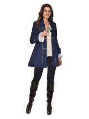 Amscan Płaszcz kostiumowy "Pirate" w kolorze granatowym rozmiar: XL. Niebieskie płaszcze damskie AMSCAN, xl, bez wzorów, bez kaptura. Za 139.54 zł.