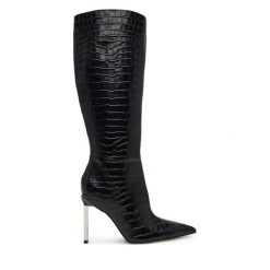 Kozaki Guess. Czarne kozaki damskie Guess, bez obcasa, na szpilce, bez zapięcia. Za 1,139.00 zł.
