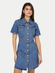 ONLY Sukienka jeansowa Malia 15355044 Niebieski Regular Fit. Niebieskie sukienki damskie Only, bez wzorów, z bawełny, bez ramiączek. Za 229.99 zł.
