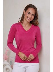 Soft Cashmere Sweter w kolorze różowym rozmiar: 38/40. Różowe swetry klasyczne damskie Soft Cashmere, bez kołnierzyka. Za 126.99 zł.