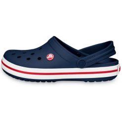 Japonki Crocs Crocband, Dla obu płci. Czerwone klapki damskie Crocs, bez wzorów, z materiału, bez obcasa, bez zapięcia. Za 289.99 zł.