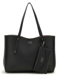 Guess Shopper bag w kolorze czarnym - 42 x 27 x 13 cm rozmiar: onesize. Czarne shopper bag Guess, z aplikacjami, z materiału, na ramię, bez dodatków. Za 505.13 zł.