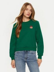 ONLY Bluza Yda Xmas 15270956 Zielony Regular Fit. Zielone bluzy damskie Only, l, bez wzorów, z bawełny, bez kaptura. Za 69.99 zł.