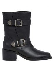 Pepe Jeans FOOTWEAR Skórzane kozaki w kolorze czarnym rozmiar: 36. Czarne kozaki damskie Pepe Jeans FOOTWEAR, na zimę, z jeansu, bez obcasa, bez zapięcia. Za 242.13 zł.