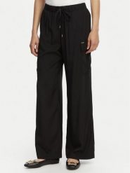 Liu Jo Beachwear Spodnie materiałowe VA6034 T2920 Czarny Relaxed Fit. Czarne spodnie materiałowe damskie Liu Jo Beachwear, bez wzorów, z materiału. Za 599.99 zł.