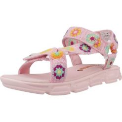 Sandały PABLOSKY 986170P Rose. Czerwone sandały damskie Pablosky, bez wzorów, z tkaniny, bez obcasa, bez zapięcia. Za 189.99 zł.