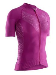X-Bionic Koszulka kolarska w kolorze fioletowym rozmiar: L. Różowe koszulki damskie X BIONIC, l, bez wzorów, z materiału, bez kołnierzyka, bez ramiączek. Za 386.53 zł.