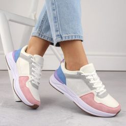 Buty sportowe damskie sznurowane multikolor Atletico WY23593. Obuwie sportowe casual damskie Atletico, ze skóry ekologicznej, bez zapięcia. Za 68.00 zł.