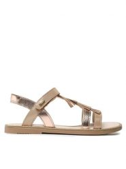Lasocki Young Sandały Vernis CI12-3027-01 Złoty. Żółte sandały dziewczęce Lasocki Young, ze skóry, bez obcasa, bez zapięcia. Za 139.99 zł.