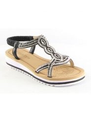 Sixth Sens Sandały w kolorze czarnym rozmiar: 39. Czarne sandały damskie Sixth Sens, bez wzorów, z otwartym noskiem, bez obcasa, bez zapięcia. Za 93.81 zł.