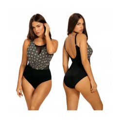 Strój kąpielowy damski jednoczęściowy elegancki Self Barbados. Czarne stroje jednoczęściowe SELF HEAT, bez wzorów. Za 229.00 zł.