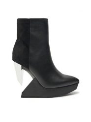 United Nude Botki Edge Bootie 1085622916 Czarny. Czarne botki damskie United Nude, ze skóry, bez obcasa, na koturnie, bez zapięcia. Za 1,329.00 zł.