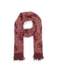 Guess Szalik AW5217 VIS03 Bordowy. Czerwone szaliki damskie Guess, z aplikacjami, z poliesteru. Za 234.99 zł.