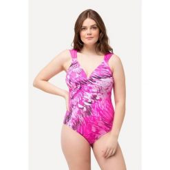 Damski Kostium kąpielowy skrzydła miękkie miseczki kokardka z recyklingu. Czerwone stroje jednoczęściowe Ulla Popken, bez wzorów, z elastanu. Za 244.99 zł.