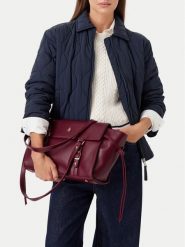 Beverly Hills Polo Club Torebka EO-BHPC-C-026-10 Bordowy. Czerwone torebki klasyczne damskie Beverly Hills Polo Club, ze skóry, bez dodatków. Za 299.99 zł.