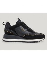 Pepe Jeans FOOTWEAR Sneakersy "Blur Supra" w kolorze czarnym rozmiar: 41. Czarne obuwie sportowe damskie Pepe Jeans FOOTWEAR, z jeansu, bez zapięcia. Za 188.85 zł.