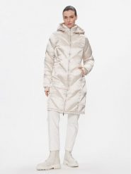 Calvin Klein Płaszcz zimowy K20K207069 Écru Regular Fit. Płaszcze damskie Calvin Klein, na zimę, xl, bez wzorów, z syntetyku, bez kaptura. Za 879.99 zł.