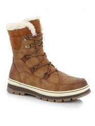 Kimberfeel Kozaki zimowe "Lina" w kolorze jasnobrązowym rozmiar: 39. Brązowe kozaki damskie Kimberfeel, na zimę, bez obcasa, bez zapięcia. Za 373.30 zł.