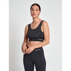 Damski bezszwowy biustonosz sportowy Hummel MT Ivy. Czarne biustonosze sportowe damskie Hummel, bez wzorów. Za 170.00 zł.