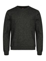 Clique Basic Roundneck bluza z okrągłym dekoltem unisex Anthracite Melange. Szare bluzy damskie CLIQUE, m, bez wzorów, z bawełny, bez kaptura. Za 155.70 zł.