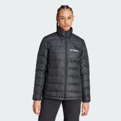 Kurtka Terrex Multi Light Down. Czarne kurtki damskie Adidas, l, bez wzorów, z materiału, bez kaptura. W wyprzedaży za 389.40 zł.