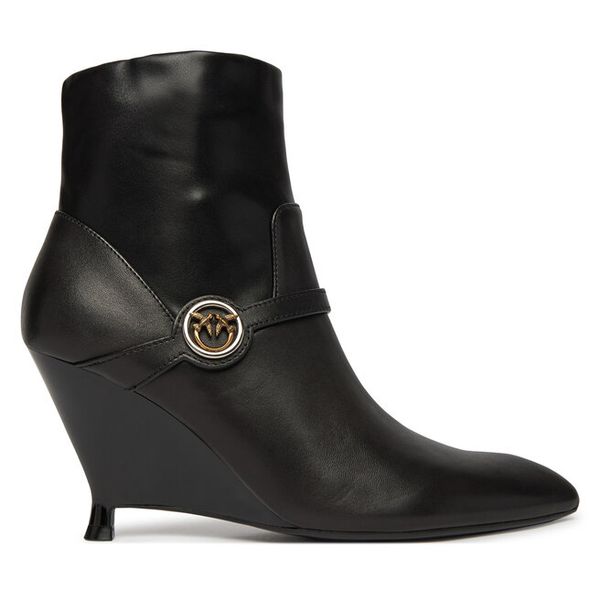 Botki PINKO. Czarne botki damskie Pinko, bez obcasa, na koturnie, bez zapięcia. Za 1,399.00 zł.