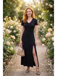 SOULSHAE Sukienka w kolorze czarnym rozmiar: L/XL. Czarne sukienki damskie SOULSHAE, bez wzorów, z wiskozy, bez ramiączek. Za 124.95 zł.