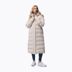 Płaszcz puchowy damski Columbia Amaze Puff Long Hooded. Brązowe płaszcze damskie Columbia, bez wzorów, z puchu, bez kaptura. Za 1,199.00 zł.