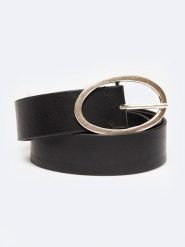 BIG STAR Skórzany pasek w kolorze czarnym rozmiar: L. Czarne paski damskie Big Star, bez wzorów, z materiału. Za 89.99 zł.