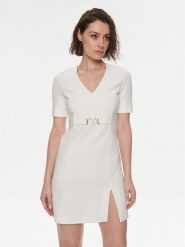 TWINSET Sukienka koktajlowa 241TP2275 Écru Regular Fit. Sukienki damskie Twinset, bez wzorów, z wiskozy, wizytowe, bez ramiączek. Za 519.99 zł.