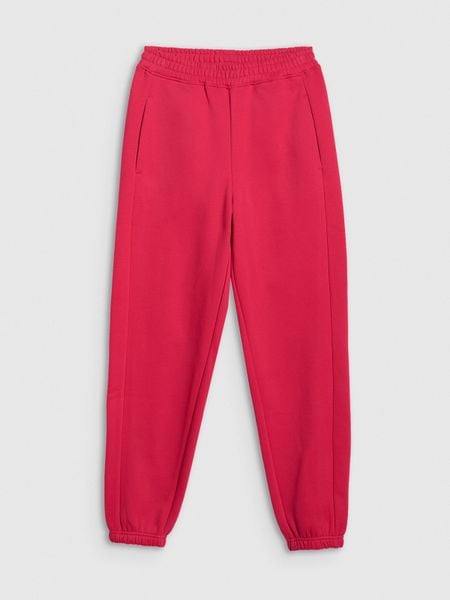 4F Spodnie dresowe joggery damskie - czerwone XL. Czerwone spodnie dresowe damskie 4F, xl, bez wzorów, z bawełny. Za 149.99 zł.