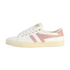 Buty do chodzenia damskie Gola Tennis Mark Cox. Białe obuwie sportowe damskie Gola, z materiału, bez zapięcia, trekkingowe. Za 340.50 zł.