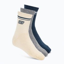 Skarpety SKECHERS Full Terry Low Crew. Białe skarpetki damskie Skechers, bez wzorów, z bawełny. Za 77.99 zł.