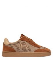 Guess Sneakersy FLTJAC LEA12 Brązowy. Brązowe obuwie sportowe damskie Guess, ze skóry, bez zapięcia. Za 494.99 zł.