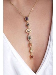 Lodie Silver Naszyjnik z elementami ozdobnymi - dł. 45 cm rozmiar: onesize. Szare naszyjniki damskie Lodie Silver, z cyrkonią, ze stali. Za 70.90 zł.