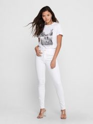 ONLY Dżinsy "Blush" - Skinny fit - w kolorze białym rozmiar: S/L30. Białe jeansy damskie Only. Za 136.13 zł.