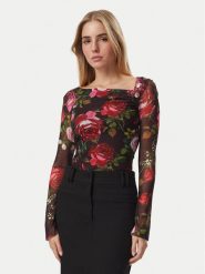Guess Bluzka W6BP23 K6260 Brązowy Regular Fit. Brązowe bluzki damskie Guess, m, z aplikacjami, z syntetyku, bez kołnierzyka, bez ramiączek. Za 224.99 zł.