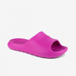 Damskie klapki Coqui Viki, Coquiair, orchid dusk. Czerwone klapki damskie Coqui, bez wzorów, z materiału, bez obcasa, na płaskiej podeszwie, bez zapięcia. Za 125.99 zł.