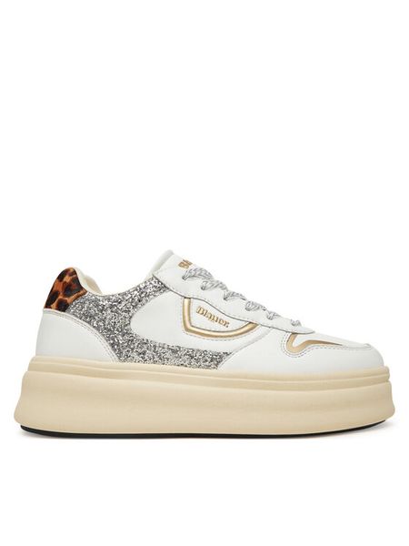 Blauer Sneakersy S5EMERY03/LEO Biały. Białe obuwie sportowe damskie Blauer, ze skóry, bez zapięcia. Za 359.99 zł.