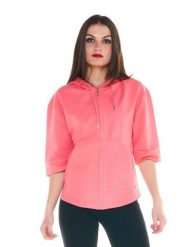 Damska bluza basic 3/4. Zielone bluzy damskie LEONE 1947 APPAREL, l, bez wzorów, z bawełny, z kapturem. Za 147.31 zł.