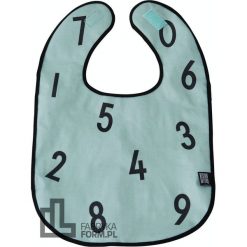 Śliniak The Numbers zielony. Zielone śliniaki Design Letters, bez wzorów. Za 86.00 zł.