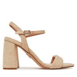 Sandały Steve Madden. Brązowe sandały damskie Steve Madden, bez wzorów, bez obcasa, na słupku, bez zapięcia. Za 359.99 zł.