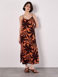 Apricot Sukienka w kolorze pomarańczowo-czarnym rozmiar: M. Czarne sukienki damskie Apricot, bez wzorów, bez ramiączek. Za 82.99 zł.