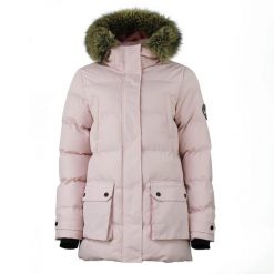 Parka dla kobiet Peak Mountain. Niebieskie parki damskie Peak Mountain, l, z futra, bez kaptura. Za 299.50 zł.