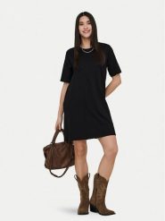 ONLY Sukienka codzienna Mara 15374631 Czarny Oversize. Czarne sukienki damskie Only, bez wzorów, z bawełny, bez ramiączek. Za 99.99 zł.