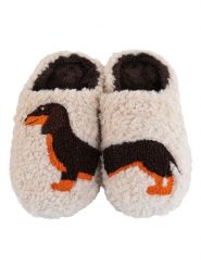 WD lifestyle Kapcie "Dachshund" w kolorze brązowo-kremowo-pomarańczowym rozmiar: M/L. Brązowe kapcie damskie WD lifestyle. Za 109.95 zł.