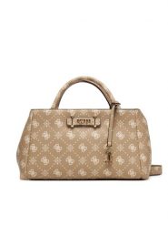 Guess Torebka Carrie Logo HWGP98 98060 Beżowy. Brązowe kuferki damskie Guess, z aplikacjami, ze skóry, bez dodatków. Za 639.99 zł.