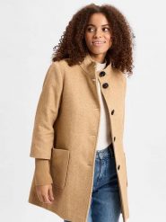 More & More Płaszcz przejściowy w kolorze beżowym rozmiar: 38. Brązowe płaszcze damskie More & More, bez wzorów, bez kaptura. Za 217.99 zł.