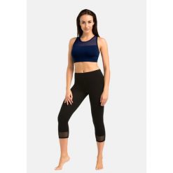 Legginsy na fitness damskie Teyli Glamo 3/4. Czarne legginsy sportowe damskie Teyli, m, bez wzorów, z bawełny, na fitness i siłownię. Za 99.95 zł.